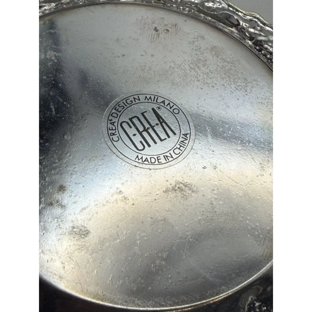 🥂CREA Milano Classic Silverplate Collection Coasters w/ Storage Box –Set of 6🥂